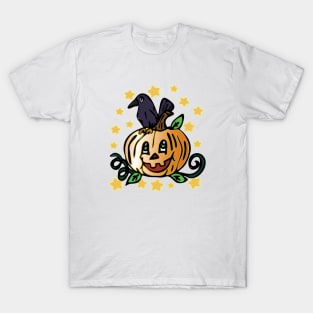 Halloween Pumpkin Patch Crow T-Shirt